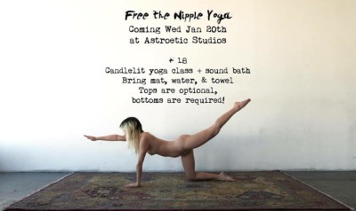 Free the nipple. Practice topless yoga.