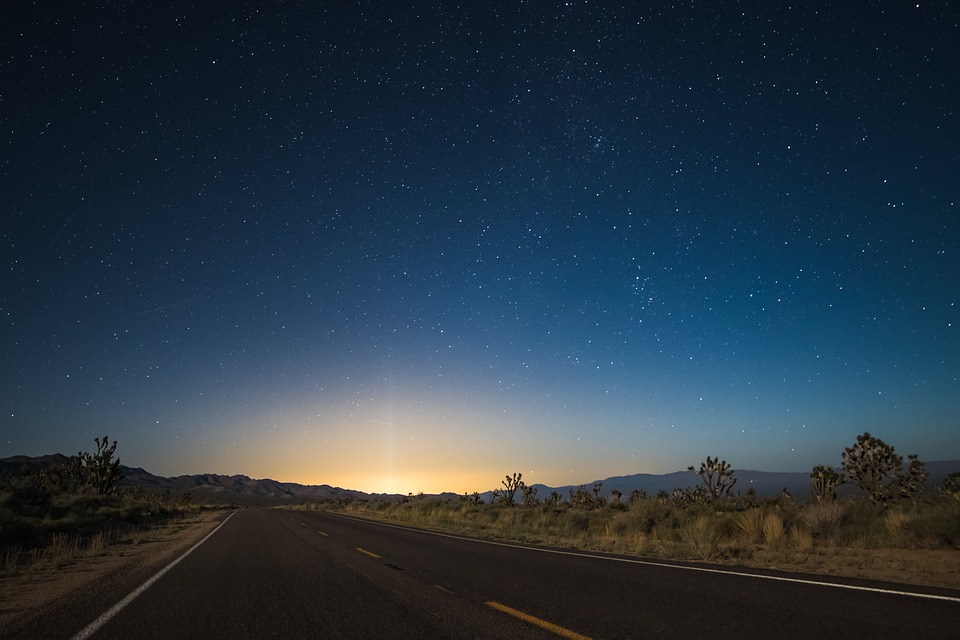Scenic Stars Road Travel Outdoors Sky Night