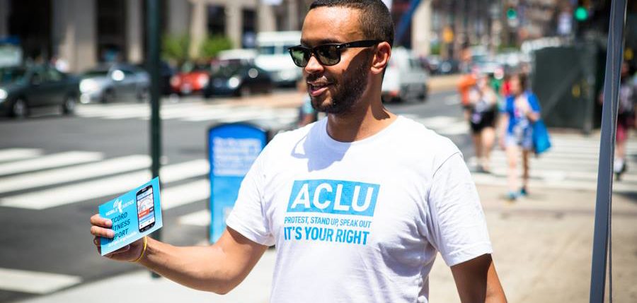 ACLU member canvassing